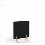 Zigzag Acoustic Floor Standing Screen Wooden Legs 1200w 1400h - Black ZFSC1400-WF-BK