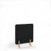 Zigzag Acoustic Floor Standing Screen Wooden Legs 1200w 1400h - Black ZFSC1400-WF-BK