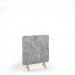 Zigzag Acoustic Floor Standing Screen Wooden Legs 1200w 1400h - Dark Silver Grey ZFSC1400-WF-DG