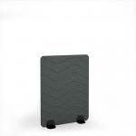 Zigzag Acoustic Floor Standing Black Metal Base Legs 1200w 1600h - Moonlight Grey ZFSC1600-K-MF-MG