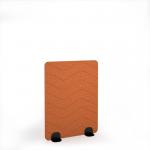 Zigzag Acoustic Floor Standing Black Metal Base Legs 1200w 1600h - Tangerine ZFSC1600-K-MF-TA