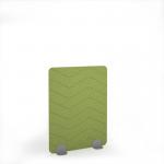 Zigzag Acoustic Floor Standing Silver Metal Base Legs 1200w 1600h - Fruit Green ZFSC1600-S-MF-FG