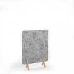Zigzag Acoustic Floor Standing Screen Wooden Legs 1200w 1600h - Dark Silver Grey ZFSC1600-WF-DG