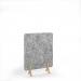 Zigzag Acoustic Floor Standing Screen Wooden Legs 1200w 1600h - Dark Silver Grey ZFSC1600-WF-DG