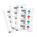 Durable Printable Insert Sheets for Ticket Holders - 80 Labels - 150 x 67 mm 