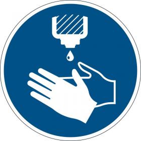 Durable Adhesive ISO Use Hand Sanitiser Sign Safety Floor Sticker - 43cm 103806