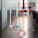 Durable Adhesive ISO Social Distancing Sign Safety Floor Sticker - 43cm 