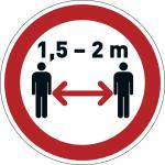 Durable Adhesive ISO Social Distancing Sign Safety Floor Sticker - 43cm 104103