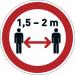 Durable Adhesive ISO Social Distancing Sign Safety Floor Sticker - 43cm 104103