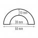 Durable Adhesive Warning Pipe Impact Protection Profiles P30 - 1 Metre - 5 Pack 1115130