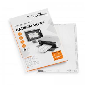 Durable BADGEMAKER Printable Name Badge Inserts - 180 Cards - 90x60mm