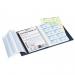 Durable PU Leather GDPR Visitor Book - 300 Name Badges & Security Sheet - Blue 