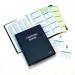 Durable PU Leather GDPR Visitor Book - 300 Name Badges & Security Sheet - Blue 146500