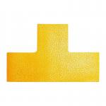 Durable Heavy Duty Adhesive Floor Marking T Shape Corner - 10 Pack - Yellow 170004