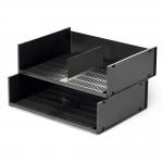 Durable OPTIMO Recycled Plastic Stackable Letter Tray File - A3 & A4 Grey 1700786058