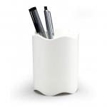 Durable TREND Pen Pot Pencil Holder Desk Tidy Organizer Cup - White 1701235010