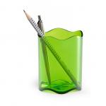 Durable TREND Pen Pot Pencil Holder Desk Tidy Organiser - 6 Pack - Clear Green 1701235017