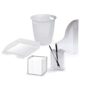 Durable TREND Pen Pot Pencil Holder Desk Tidy Transparent Organizer Cup - Clear 1701235400