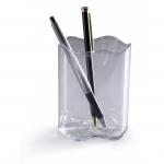Durable TREND Pen Pot Pencil Holder Desk Tidy Organiser - 6 Pack - Clear 1701235400