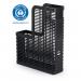 Durable OPTIMO Magazine Rack Recycled Plastic Desk Organiser - 6 Pack - A4 Grey 1701504058