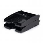 Durable TREND Stackable Letter Tray Paper File Organiser - 6 Pack - A4+ Black 1701626060