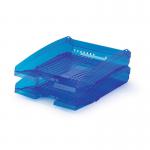 Durable TREND Stackable Letter Tray Paper File Organiser - 6 Pack - A4+ Blue 1701626540