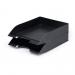 Durable Stackable Letter Tray Document Organiser Paper File - A4+ Black 