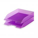 Durable Translucent Stackable Letter Tray Document Paper File - A4+ Clear Purple 1701673992