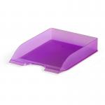 Durable Translucent Stackable Letter Tray Document Paper File - A4+ Clear Purple 1701673992