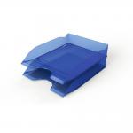 Durable New Stackable Letter Tray - Document Paper File - A4+ Transparent Blue 