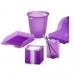 The sturdy desk set includes a transparent memo pad cube in clear purple, featuring the Durable TREND logo. The 800 sheet note box is sleek and modern, guaranteed to keep your workspace organized and stylish. Take your desk game to the next level with this durable and functional tidies set.