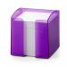 Durable TREND 800 Sheet Note Box Transparent Memo Pad - 6 Pack - Clear Purple 1701682992