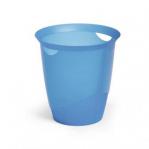 Durable Waste Bin Trend 16 Litre Transparent Blue - Pack of 1 1701710540