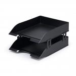 Durable BASIC Recycled Plastic Letter Tray Risers Spacers - Black 1701723060