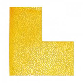 Durable Heavy Duty Adhesive Floor Marking L Shape Corner - 10 Pack - Yellow 170204