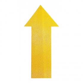 Durable Heavy Duty Adhesive Floor Marking Arrow Shape - 10 Pack - Yellow 170504