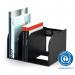 Durable OPTIMO Magazine Book Stand Desk Organiser Book Holder - 2 Pack - Grey 1709018058