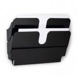 Durable A4 Magnetic Literature Holder - Dual Wall Display - FLEXIPLUS - Black 1709022060