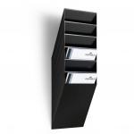 Durable FLEXIBOXX 6 Wall Mounted Literature Holder - A4 Portrait - Black 1709760060