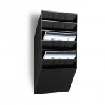 Durable FLEXIBOXX 6 Wall Mounted Literature Holder - A4 Landscape - Black 1709785060