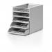 Durable IDEALBOX ECO Recycled Plastic Letter Tray 5 Drawer File - Grey 