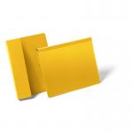 Durable Hanging Ticket Holder Label Pocket Document Pouch - 50 Pack - A5 Yellow 172204