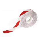 Durable DURALINE Safety Non-Slip Hazard Warning Tape - 50mm x 30m - Red/White 1726132