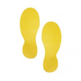 Durable Floor Marking Shape Foot Yellow Pack of 5 Pairs 172704