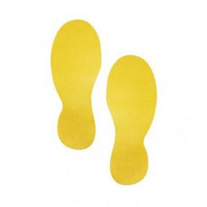 Image of Durable Floor Marking Shape Foot Yellow Pack of 5 Pairs 172704