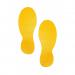 Durable Heavy Duty Adhesive Floor Marking Foot Shape - 5 Pairs - Yellow 172704