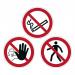 Durable Adhesive ISO No Smoking Prohibition Sign Safety Floor Sticker - 43cm 