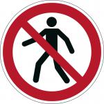 Durable Adhesive ISO Pedestrians Prohibited Sign Safety Floor Sticker - 43cm 173203