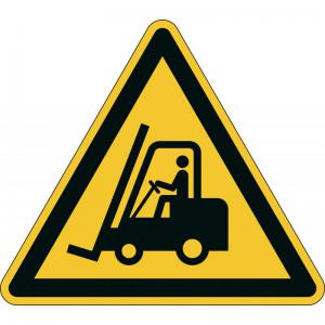 Durable Adhesive ISO Caution Forklifts Sign Safety Floor Sticker -