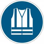 Durable Adhesive ISO Use Safety Vest Sign Safety Floor Sticker - 43cm 173506